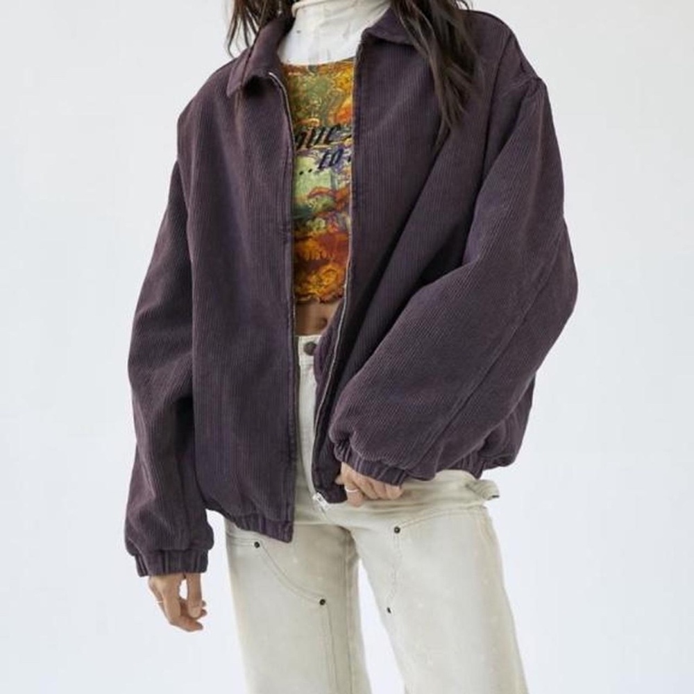 BDG Purple Corduroy Bomber Jacket